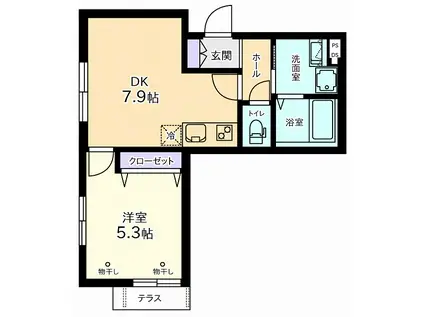 MAISON RT NAKANO(1DK/1階)の間取り写真