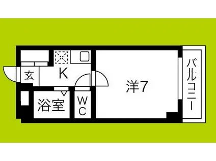 カサグランデ(1K/2階)の間取り写真