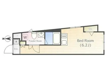 プレシャス赤塚(ワンルーム/3階)の間取り写真