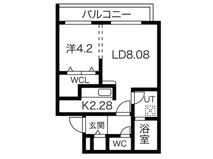 ジュリアベレッツァ(1LDK/4階)の間取り写真