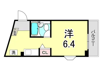 三宮マンション(ワンルーム/4階)の間取り写真