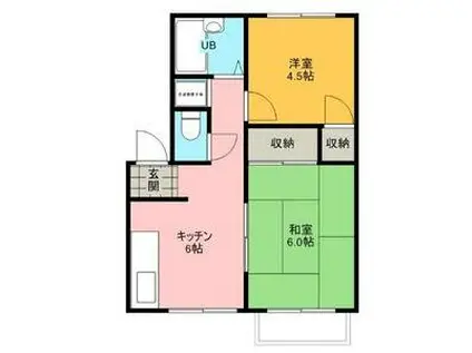 メゾン・ド・ファーネス(2DK/3階)の間取り写真