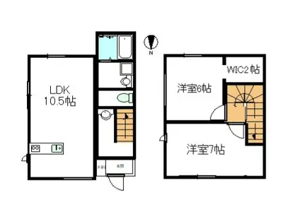 コノスバ(2LDK/1階)の間取り写真