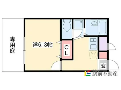 アムールFEVRIER(1K/1階)の間取り写真