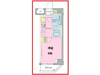 ハイズ新小岩(1K/1階)の間取り写真