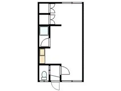 川端410ハイツA.B(1DK/1階)の間取り写真