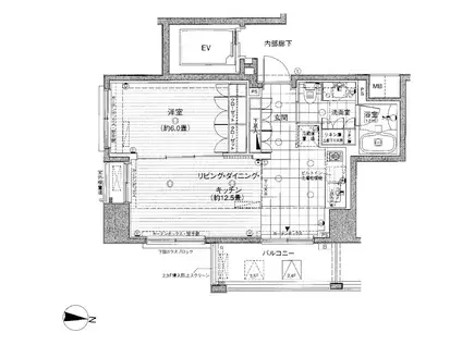 サンクタスガーデン砧(1LDK/4階)の間取り写真
