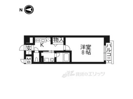 NADIA(1K/6階)の間取り写真