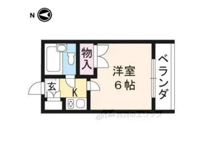 PIER西洞院(1K/3階)の間取り写真