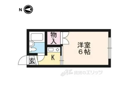 アクエルド東大路(1K/3階)の間取り写真