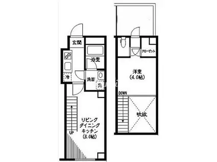 ファインステージギンザイースト(1LDK/5階)の間取り写真