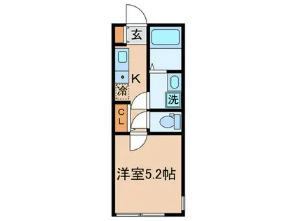 FIELD LAGOON下小田中(1K/1階)の間取り写真
