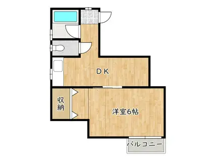 スマイル竹田(1DK/2階)の間取り写真