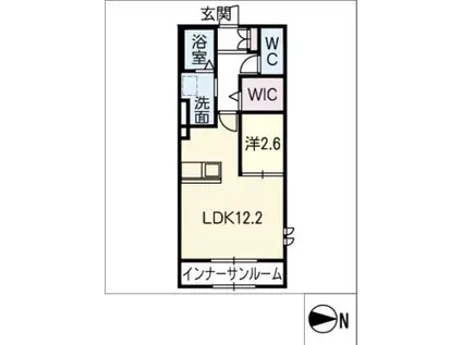 ノーブルステージ(1LDK/1階)の間取り写真