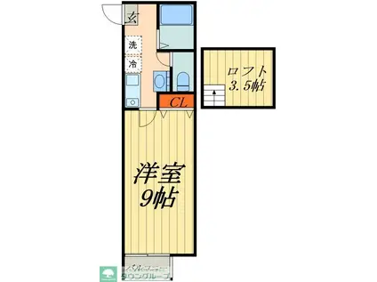 プチアベニューIII(1K/2階)の間取り写真