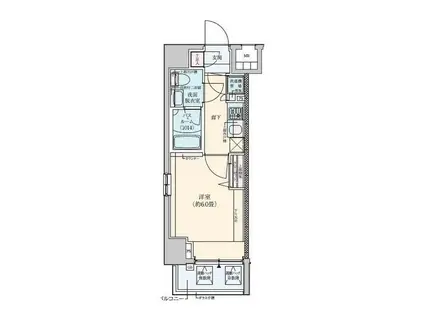 ロアール横浜南弐番館(1K/9階)の間取り写真