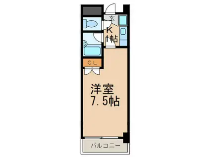 リアライズ六甲I(1K/8階)の間取り写真