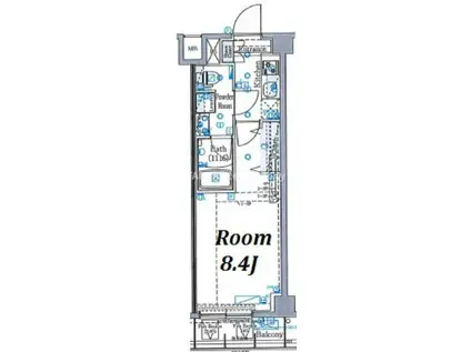 プレセダンヒルズ向島イースト(1K/1階)の間取り写真