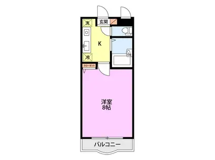 LILY-BE関屋恵町(1K/3階)の間取り写真