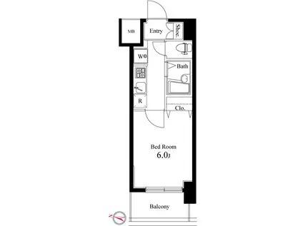 ハーモニーレジデンス池袋(1K/5階)の間取り写真