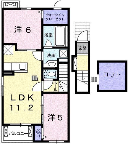 ファイン コルソV(2LDK/2階)の間取り写真
