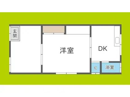 長舟マンション(2DK/2階)の間取り写真