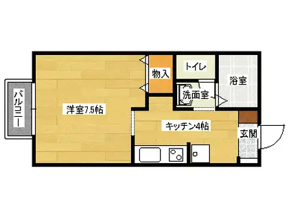 セジュール昭(1K/1階)の間取り写真