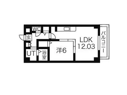 グランブルーI(1LDK/3階)の間取り写真