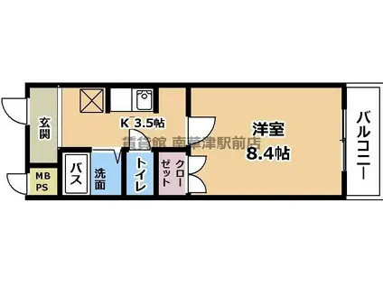 FELICIATOMBOW(1K/1階)の間取り写真