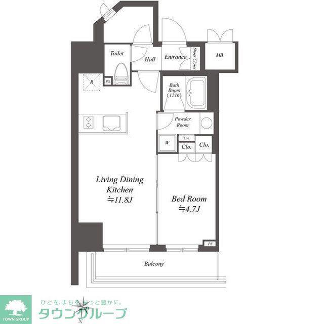 AIFLAT文京本駒込(1LDK/4階)の間取り写真