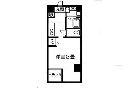 SHATORHZE(1K/6階)の間取り写真