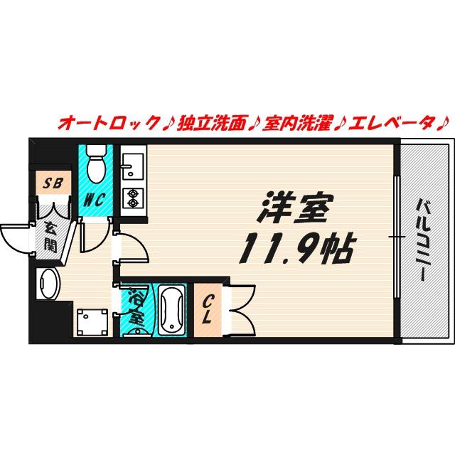ヴィラレスト(ワンルーム/3階)の間取り写真