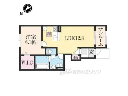 KLAR1(1LDK/1階)の間取り写真