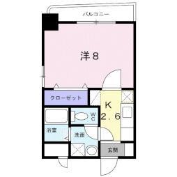 エスペール21樋之口(1K/2階)の間取り写真