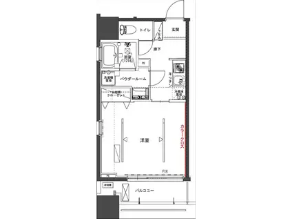 THE TACT YOKOHAMA(1K/4階)の間取り写真
