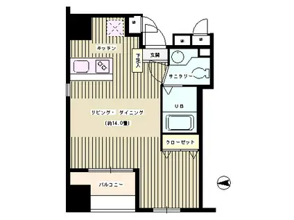 K S麹町 ケーズ麹町(ワンルーム/3階)の間取り写真