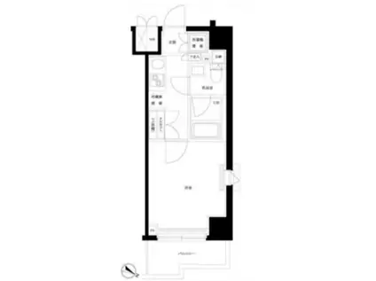 ルーブル川崎貝塚弐番館(1K/10階)の間取り写真