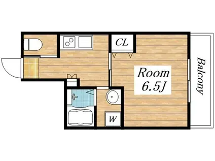 みおつくし小路 (1K/5階)の間取り写真