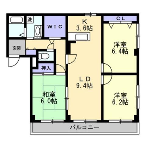 フィネス高須(3LDK/1階)の間取り写真
