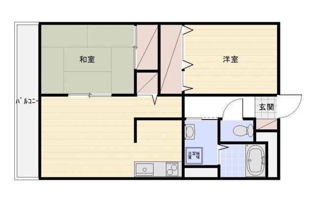 サンライズ弥栄II(2LDK/2階)の間取り写真