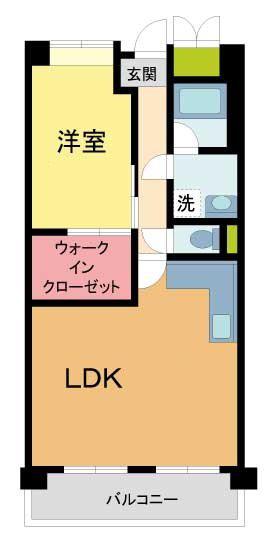 ユーレジデンス武庫川(1LDK/4階)の間取り写真