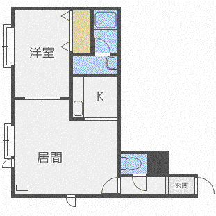 FOREST12(1LDK/2階)の間取り写真
