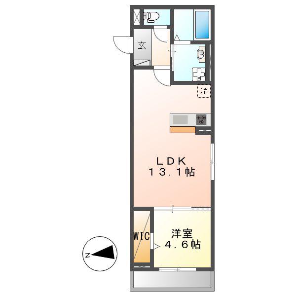 D-ROOM名駅D棟(1LDK/3階)の間取り写真