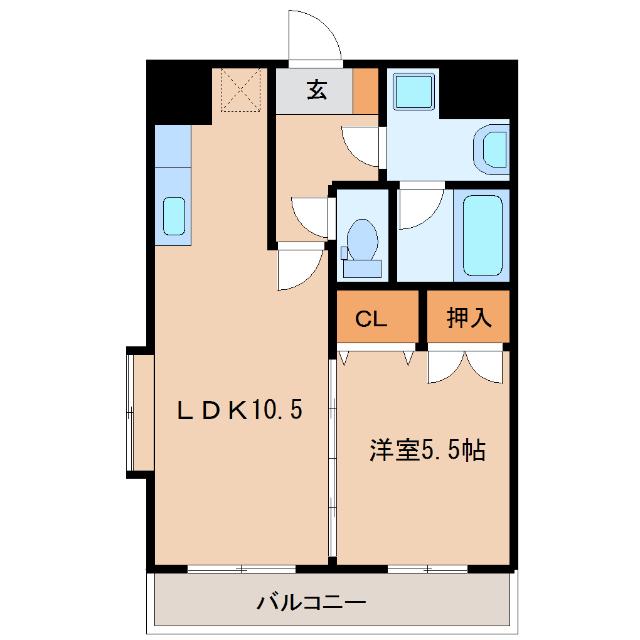 センチュリーコート6番館(1LDK/4階)の間取り写真