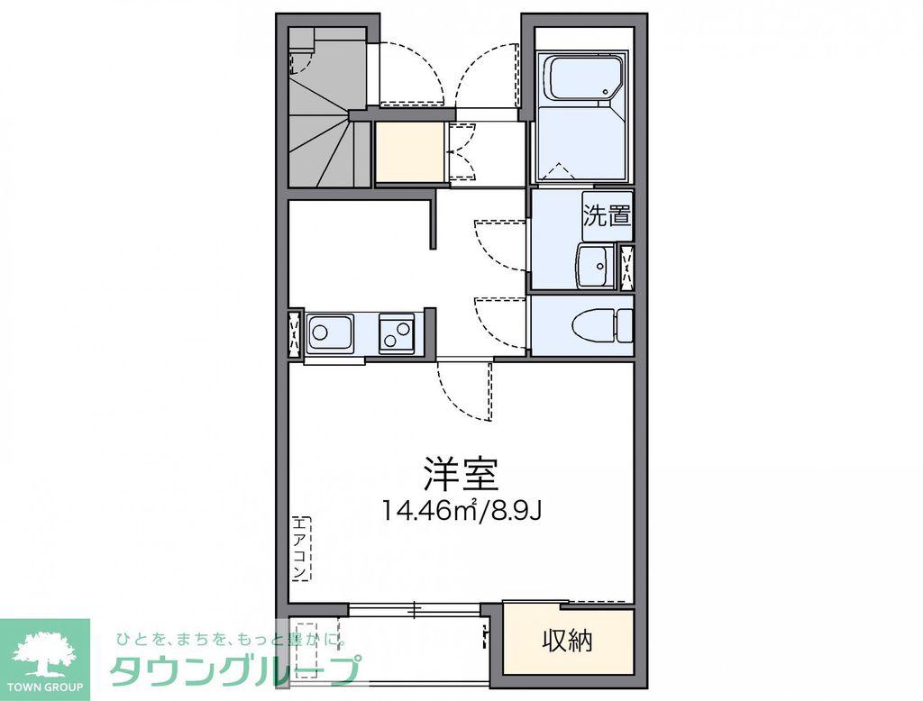 レオネクストブランドール(1K/1階)の間取り写真
