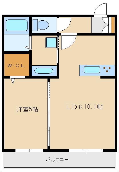 NO-SA・LUCE(1LDK/1階)の間取り写真