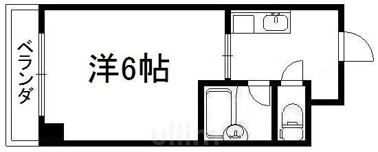 ジュネス神楽田(1K/3階)の間取り写真