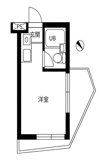 スカイコート品川第3(ワンルーム/3階)の間取り写真