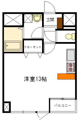セントアビエス(ワンルーム/6階)の間取り写真