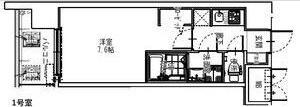 S-RESIDENCE大阪同心(1K/12階)の間取り写真